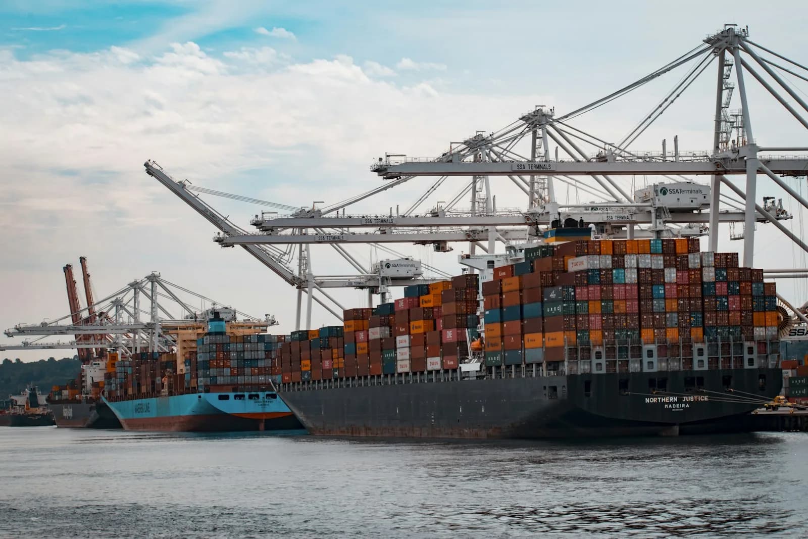Air freight cargo loading at airport